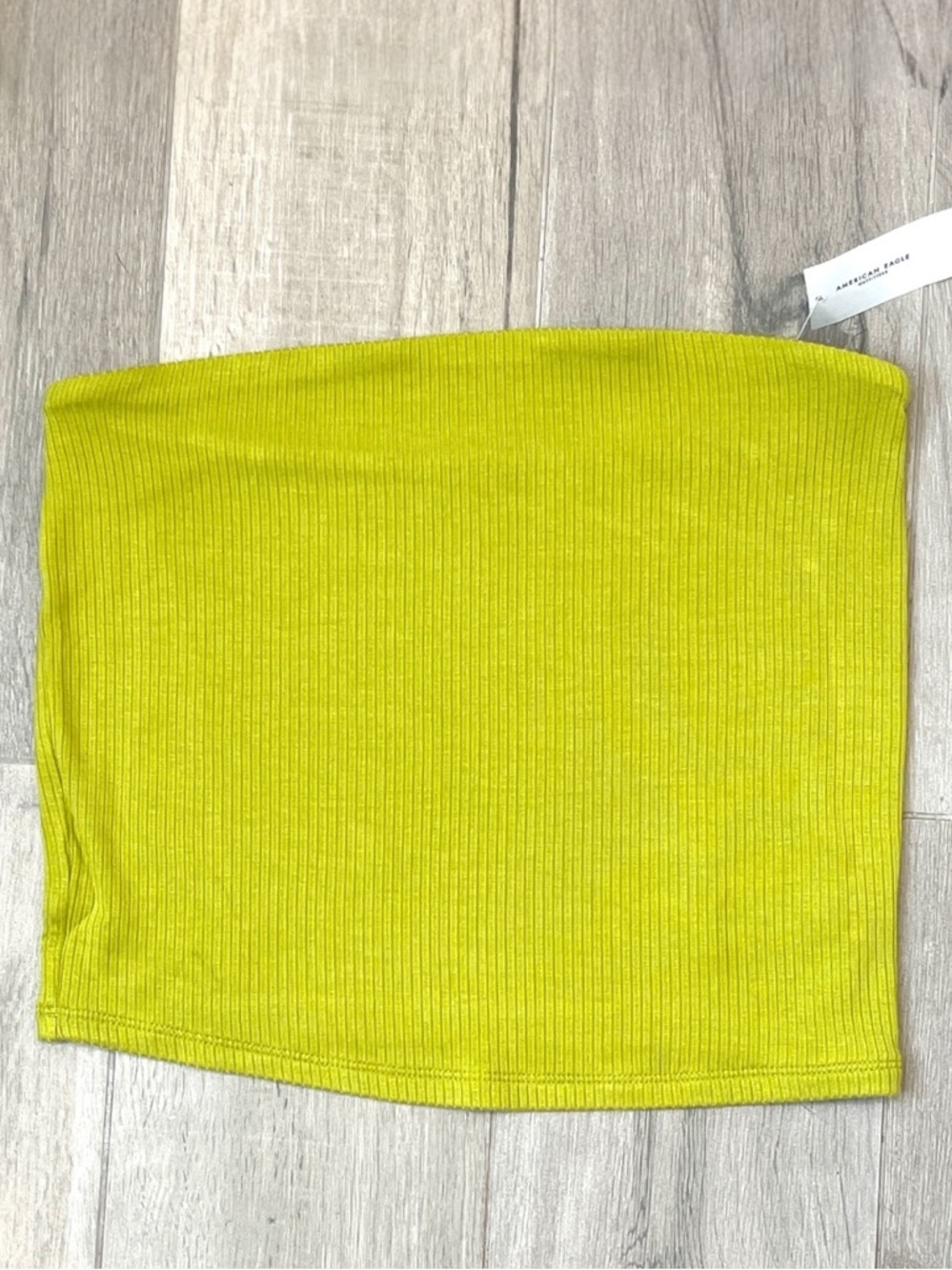 American Eagle Outfitters Bright Green Ribbed Top